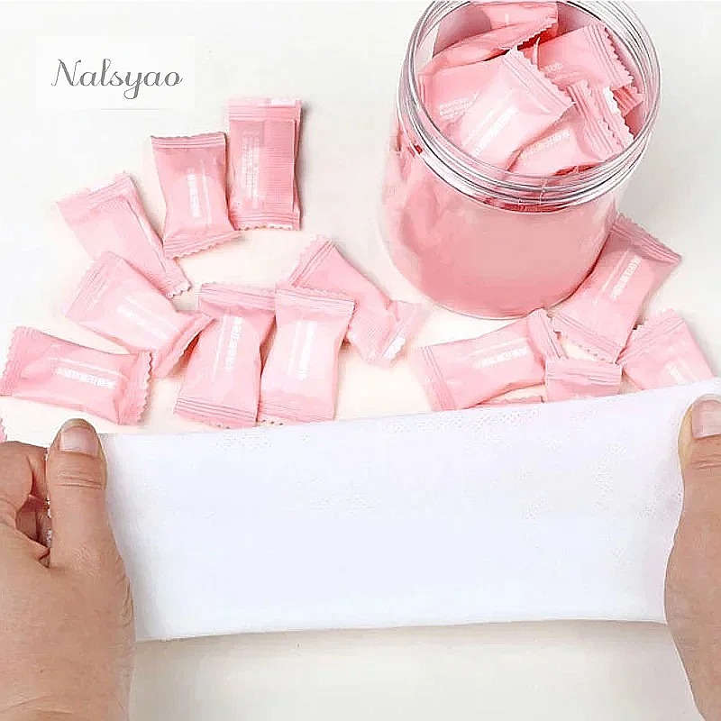 Home Textiles Face Towel - ผ้าเช็ดหน้าแบบอัดเม็ด 50 ชิ้น สำหรับเดินทาง ผ้าฝ้ายแบบใช้แล้วทิ้ง ผ้าเช็ดหน้าแบบไม่ทอ