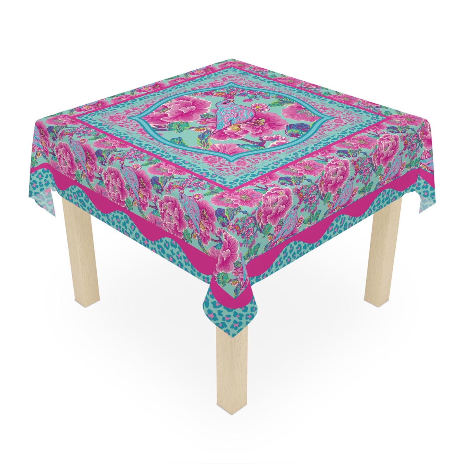 Home Textiles Direct - ผ้าปูโต๊ะสี่เหลี่ยมสำหรับคู่มือการเล่นไพ่นกกระจอกสีชมพู - คำแนะนำการเล่น Charleston กฎเกณฑ์เกม ของตกแต่งงานปาร์ตี้
