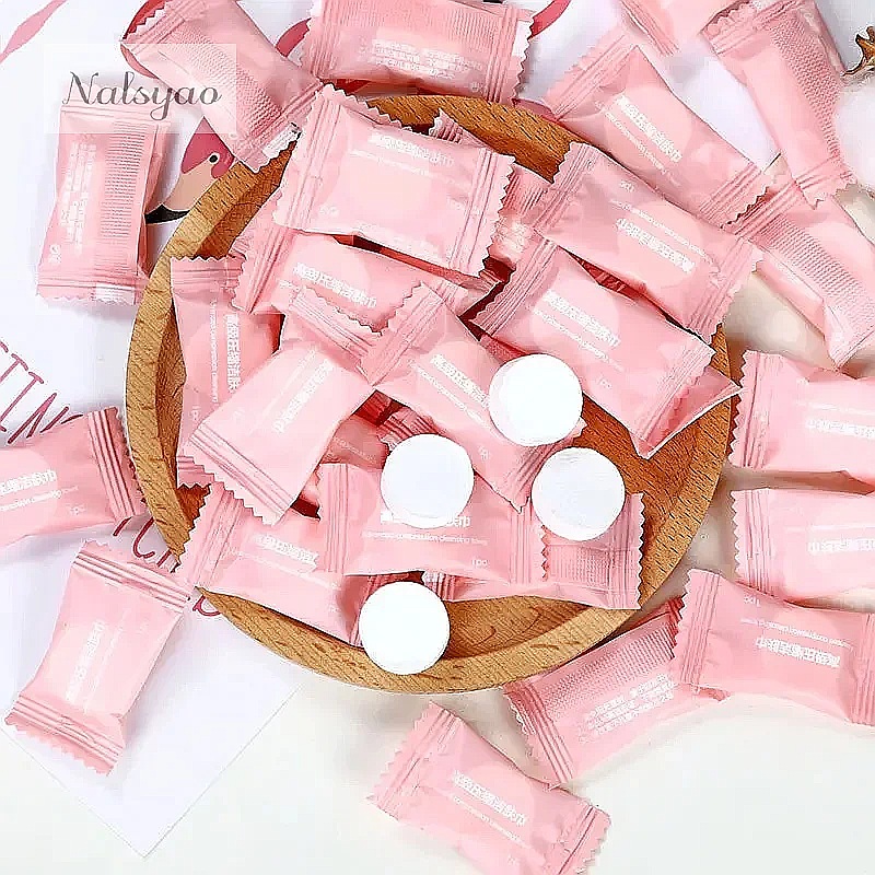 ผ้าเช็ดหน้าแบบอัดเม็ด 50 ชิ้น  - Home Textiles Face Towel บทวิจารณ์และราคา