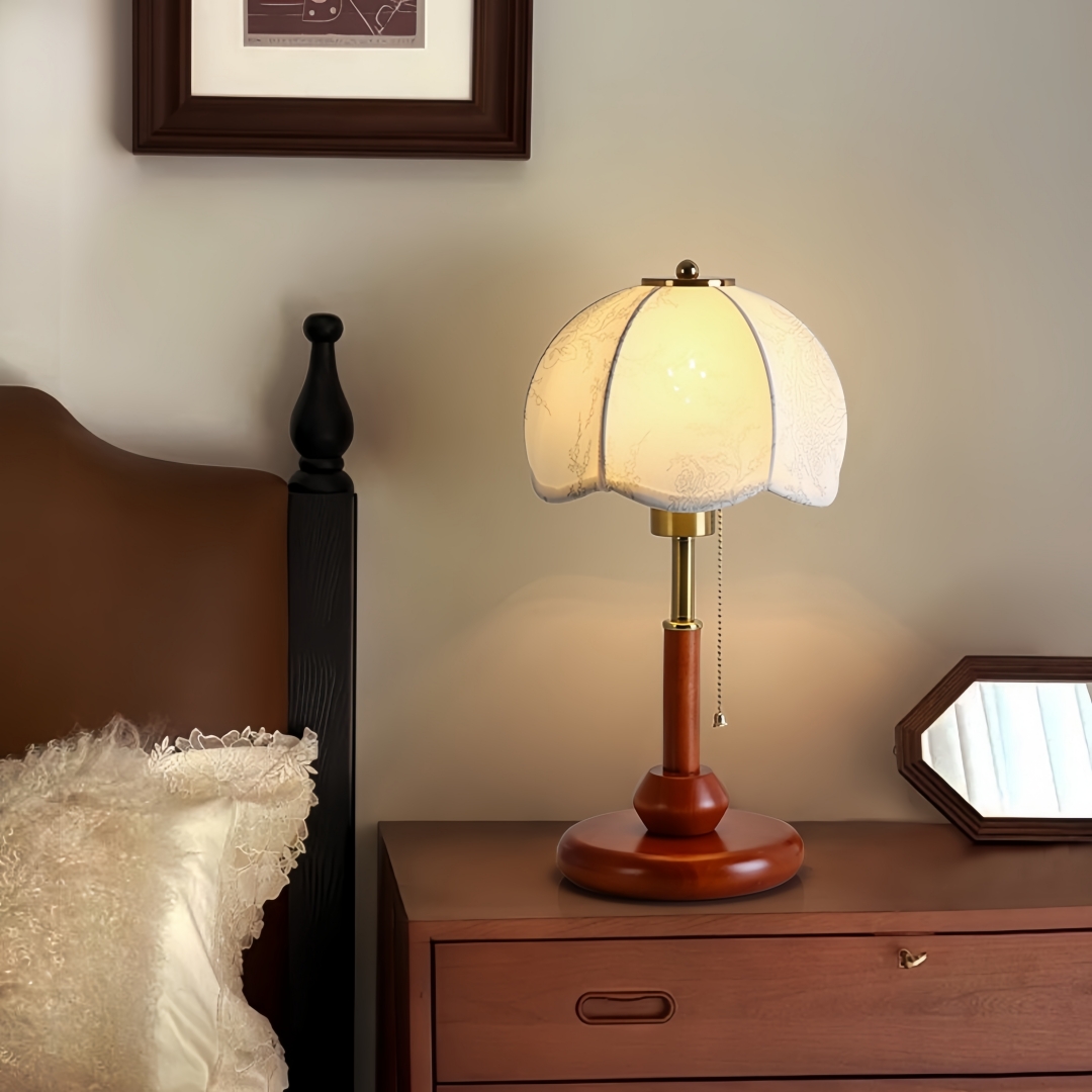 โคมไฟตั้งโต๊ะทรงโดมแบบวินเทจ ส - Home Textile บทวิจารณ์และราคา