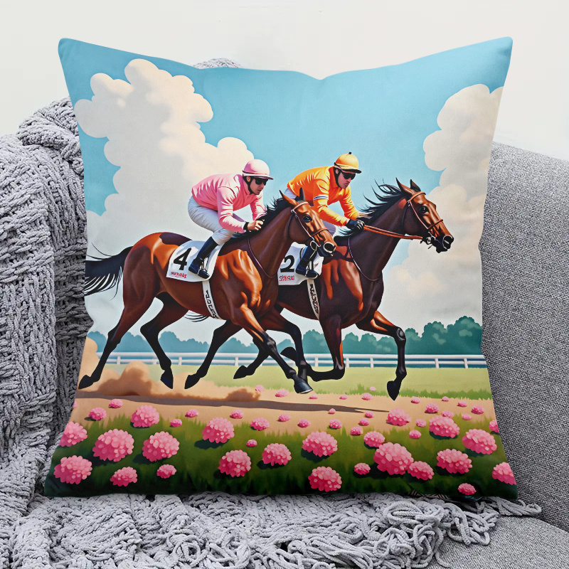ปลอกหมอนลายม้าแข่ง 1 ชิ้น 18x1 - Pillow Insert 18X18 บทวิจารณ์และราคา