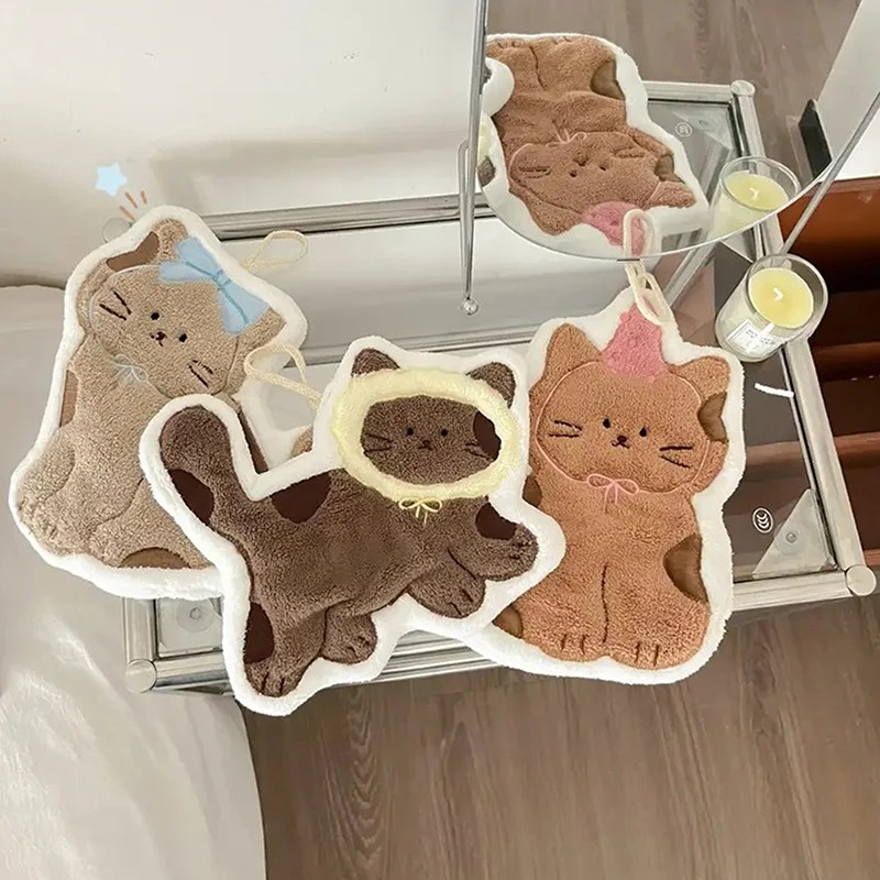 ผ้าเช็ดมือรูปแมวน่ารักสร้างสรร - Home Textiles & Decorations บทวิจารณ์และราคา