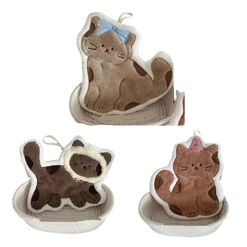 ผ้าเช็ดมือรูปแมวน่ารักสร้างสรร - Home Textiles & Decorations บทวิจารณ์และราคา