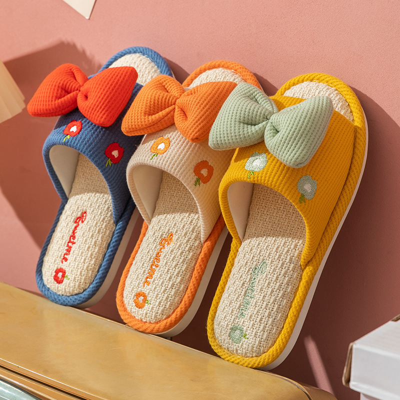 รองเท้าแตะผ้าลินินสำหรับคู่รัก - Home Textile บทวิจารณ์และราคา